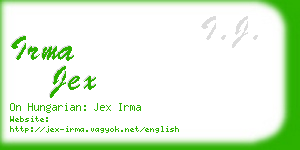 irma jex business card